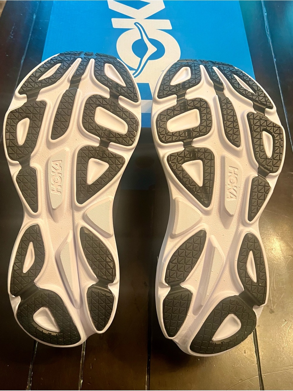 Hoka Women's Black Athletic Running Shoes with White Side Logo - Picture 3 of 7